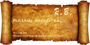 Ruttkay Bozsóka névjegykártya